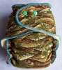 Two-Size Diaper: Med-Large desert ferns +fleece
